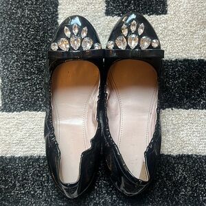 Miu Miu Black Bow Ballet Flats 38